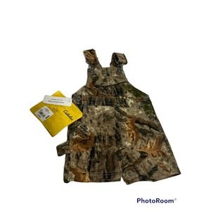 Cabela’s Toddler Bib Shorts Size 6-12 Months- Overalls Woodlands Shortalls
